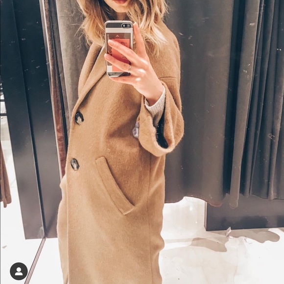 ❤️NWT ZARA LONG FAUX FUR MASCULINE COAT - Picture 7 of 9